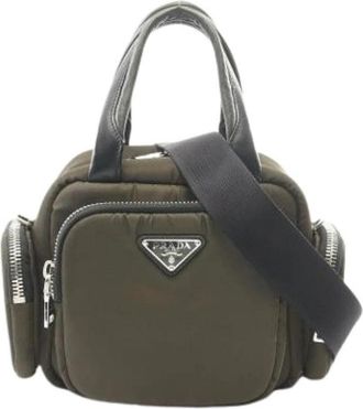 Prada Pre-owned Tessuto Pocket 2-Way Handbag - Dames - Vintage Handtas - Groen - ONE Size - Vintage