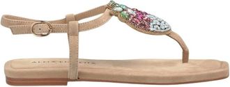 Alma En Pena Alma EN Pena, Schoenen, Dames, Beige, 37 EU, Sandaal detail fruit strass