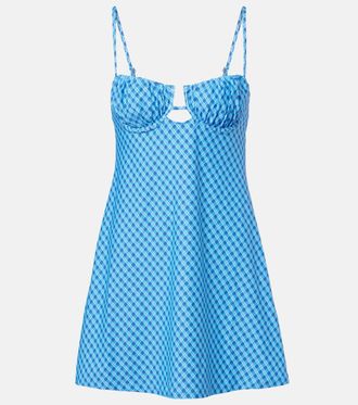 Montce Swim Vestido corto Petal a cuadros