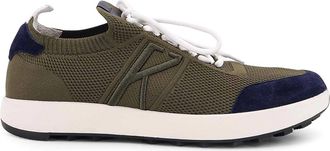 Kiton Low-top sneakers in mesh with suede profiles