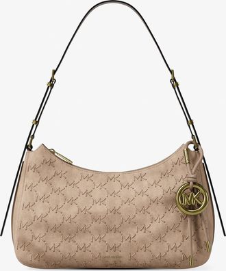 Michael Kors Nolita Medium Whipstitched Logo Leather Shoulder Bag