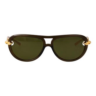 Bottega Veneta Sunglasses, unisex, Green, Size: 58 MM Bv1418S Sunglasses