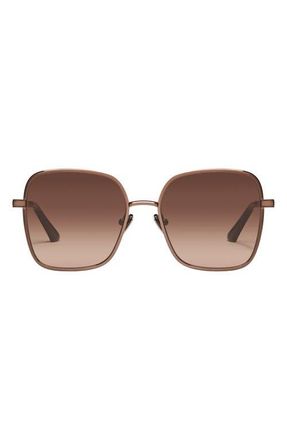 Quay 5th Ave 58mm Gradient Square Sunglasses in Chocolate /Brown Fawn at Nordstrom