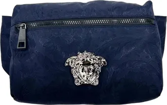 Versace La Medusa Nylon Heuptas - Dames - Tassen - Grijs - Maat: ONE Size Nylon