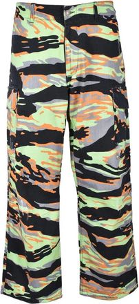 ERL Cotton Stretch Trousers - Green/Orange