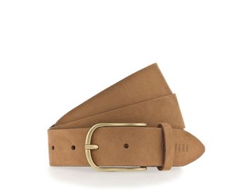 Mustang Lederg&uuml;rtel MUSTANG, Damen, Gr. 100, cognac, Rindsleder, G&uuml;rtel Lederg&uuml;rtel, angerautes Leder, dezente Logopr&auml;gung, 3,5 cm breit