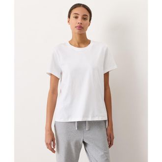 Pact Organic Cotton Womens Softspun Essential Crewneck Tee in White at Nordstrom, Size Xx-Large
