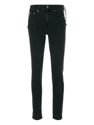McQ by Alexander McQueen slim fit Harvey jeans met kant - Zwart