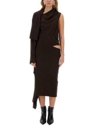 Courr&egrave;ges Off Shoulder Dress