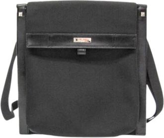 Gucci Pre-owned Cross Body Bags, female, Black, Size: ONE SIZE Pre-owned Nylon Cross Body Bag