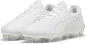 Puma Heren King Ultimate Stevige Grond Voetbalschoenen (Wit)