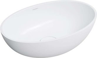 Omnires Omnires Shell M+ - Lavabo Sobre Encimera 50x32 Cm, Sin Rebosadero, Sin Orificio Para Grifer&iacute;a, Blanco Mate Shell500unbm