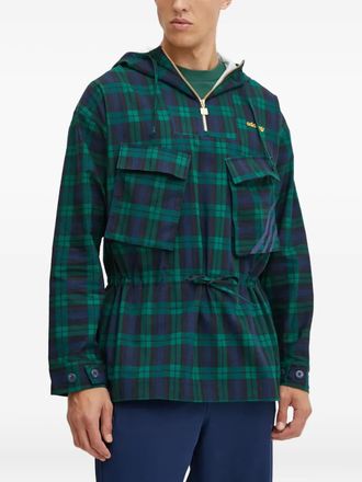 adidas plaidpattern hooded jacket - men - Cotton - L - Green