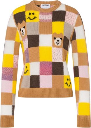 Moschino Maglione con design patchwork - Toni neutri
