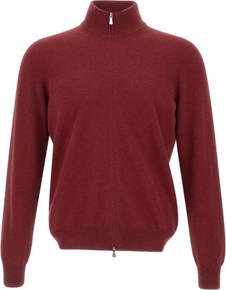 Gran Sasso Vest met ritssluiting en geribbelde afwerking - Rood