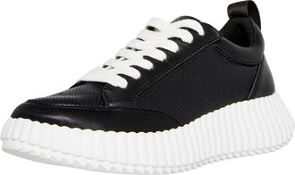 Steve Madden Shock Black Leather SHOC11S1-BLK Womens