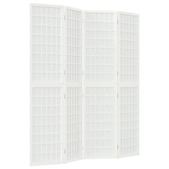 Berkfield Home Folding 4-Panel Room Divider Japanese Style 160x170 cm White