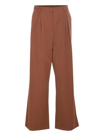 Patrizia Pepe Pleated Trousers - Brown
