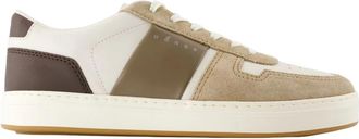 Hogan Beige Leren Sneakers - Ronde Neus - Heren - Sneakers - Veelkleurig - 41 EU - Leer - Schoenen