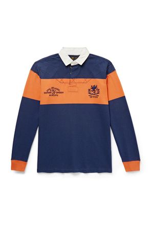 Polo Ralph Lauren Embroidered Striped Cotton-Jersey Polo Shirt