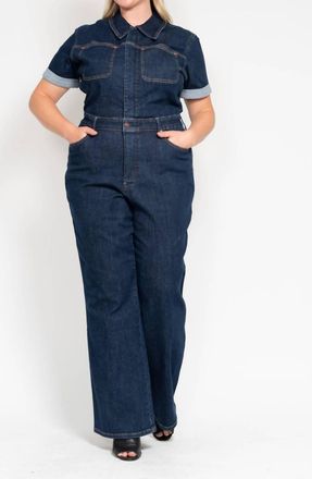 Judy Blue High Waist Tummy Control Jumpsuit - Plus In Dark Wash Denim