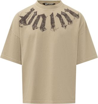 Palm Angels Brown Crew Neck T-Shirt