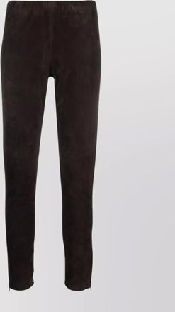 Parosh slim-cut trousers in goat suede