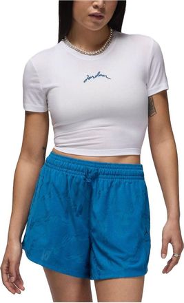 Nike Jordan (WMNS) Air Jordan Graphic Slim Fit Crop T-shirt Asia Sizing White FN5721-100