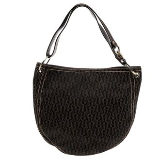 Aigner Brown Signature Nylon And Leather Small Hobo