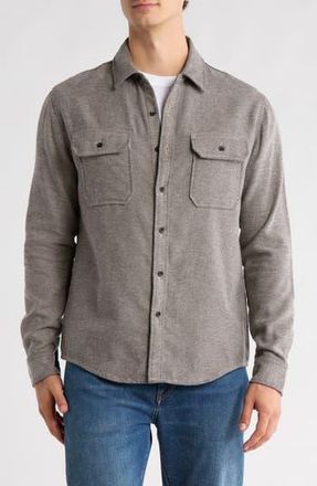 Joe's Stripe Cotton Flannel Overshirt in Heather Grey at Nordstrom Rack, Size Xx-Large
