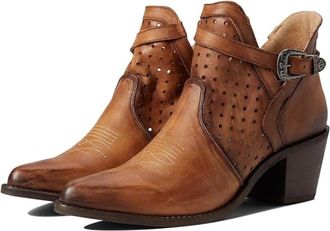Corral Boots Womens Corral Circle G Q0221 Boots Brown Leather Cut Out Booties VER1256