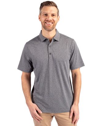 Cutter & Buck Forge Eco Heather Stripe Stretch Recycled Mens Polo