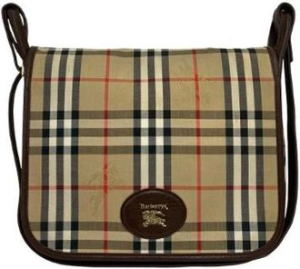Burberry Borsa a spalla Pre-owned in pelle e tela - - Pre-owned - Donna - Beige - ONE SIZE