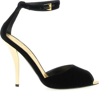 PARIS TEXAS Jessica Sandalen - Dames - Sandalen met hakken - Zwart - 36 1/2 EU - Leer - Schoenen