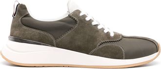Thom Browne Sprinter panelled sneakers - men - Polyimide/Calf Leather/Polyester/Rubber/Calf Suede - 11 - Green