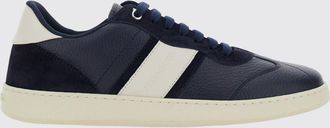 Ferragamo Sneakers basse bicolore in pelle con logo impresso