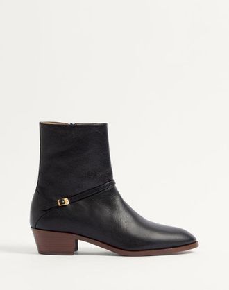Valentino Garavani Pat Ankle Boot In Kidskin