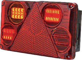 OEM Fanale Posteriore Multifunzione Led Sx Rettangolare 12/24v 232x142x59 Mm 5-pinuniversale La40026