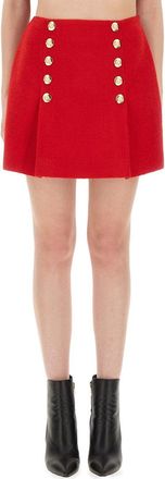 Balmain Wool Mini Skirt-Donna