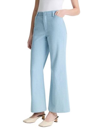 Vince Mid Rise Cropped Flare Twill Pant