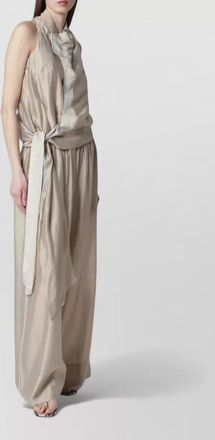 Entire studios draped neck sleeveless tie waist jumpsuit