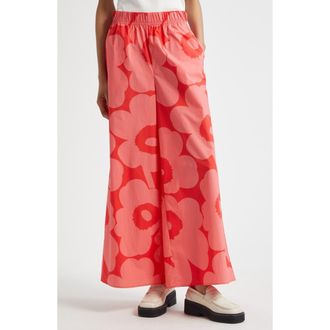 Marimekko Voimakukka Unillo Cotton Pants in Red Pink at Nordstrom Rack, Size X-Small