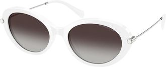 Michael Kors MK2245U ROCKAWAY 31008G Womens Sunglasses White Size 53