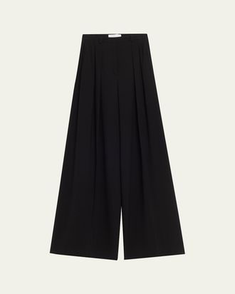 Michael Kors Shannon Pleated Wide-Leg Trousers