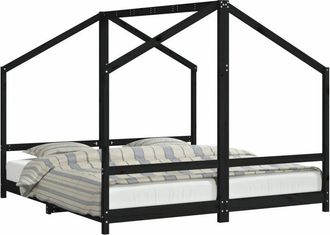 vidaXL Vidaxl - Estructura De Cama De Ni&ntilde;os Madera De Pino Negro 2x(90x190) Cm