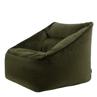 Icon Brand Puf sill&oacute;n de terciopelo verde oliva