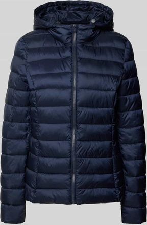 Jake*s Casual Steppjacke mit Kapuze in Dunkelblau, Gr&ouml;&szlig;e 34