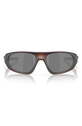 Oakley Neoforma 60mm Polarized Oval Sunglasses in Matte Rootbeer /Prizm Black at Nordstrom
