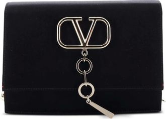 Valentino Garavani VCase kleine leren schoudertas - Zwart