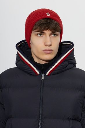 Moncler MONCLER GRENOBLE APR&Egrave;S-SKI Beanie Hat, Mens, Red